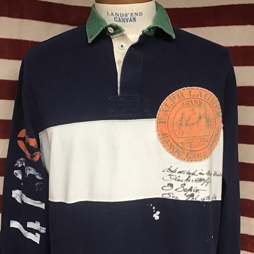 EUC POLO rare canoe lake rugby sz L